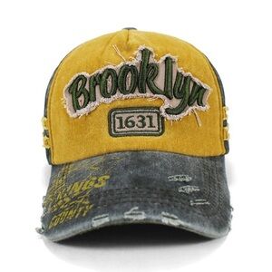 Yellow and Gray Brooklyn Adjustable Cap